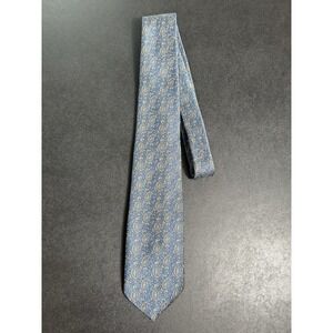 Wembley Men's 100% Silk Blended  57" Necktie Blue, Gray, Tan Paisley Vintage‎